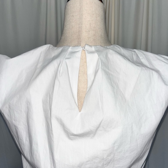 Zara Dress with White Sleeveless Blouse and Attached Green Linen Blend Skirt - Picture 7 of 10